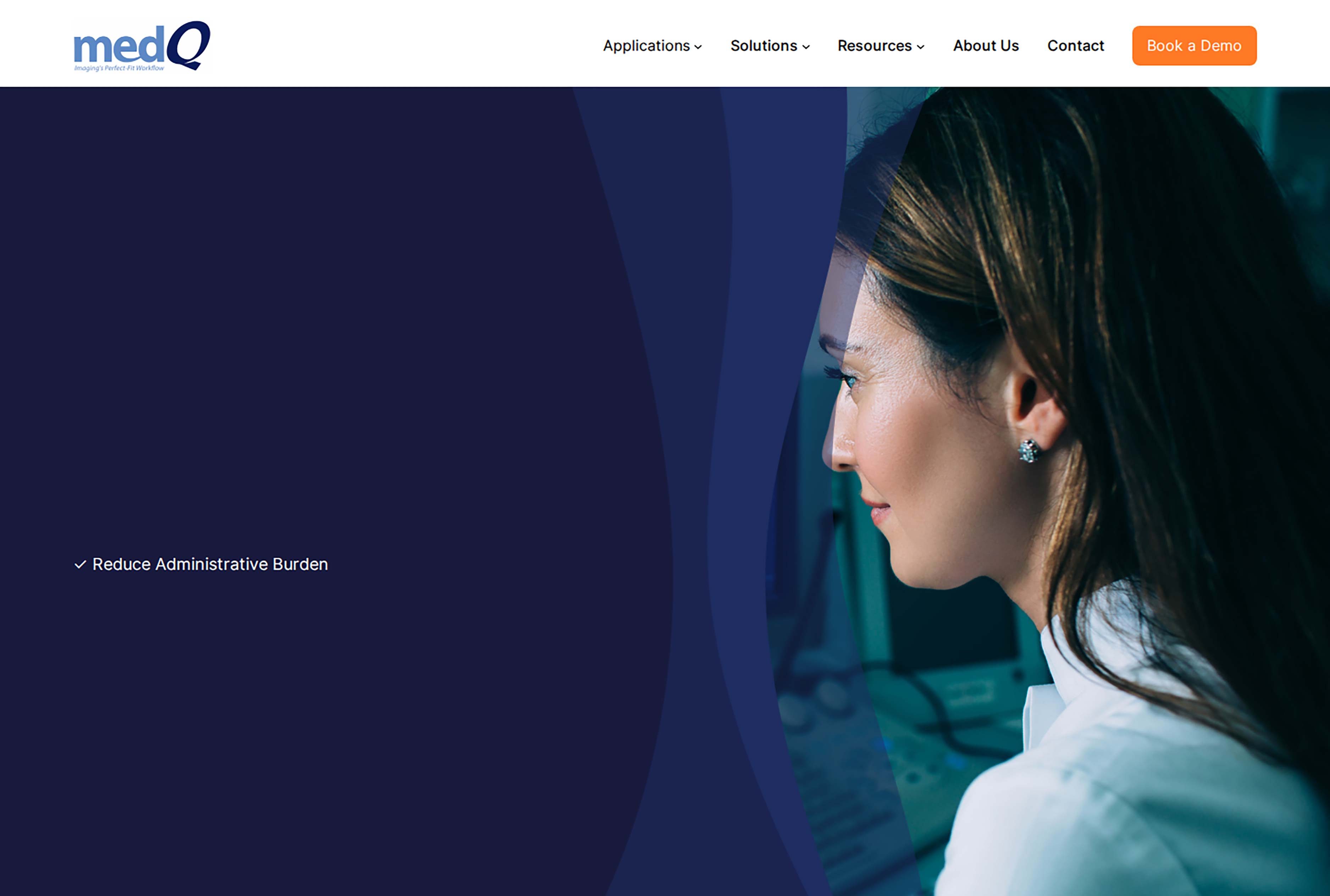 medQ, Inc. website homepage