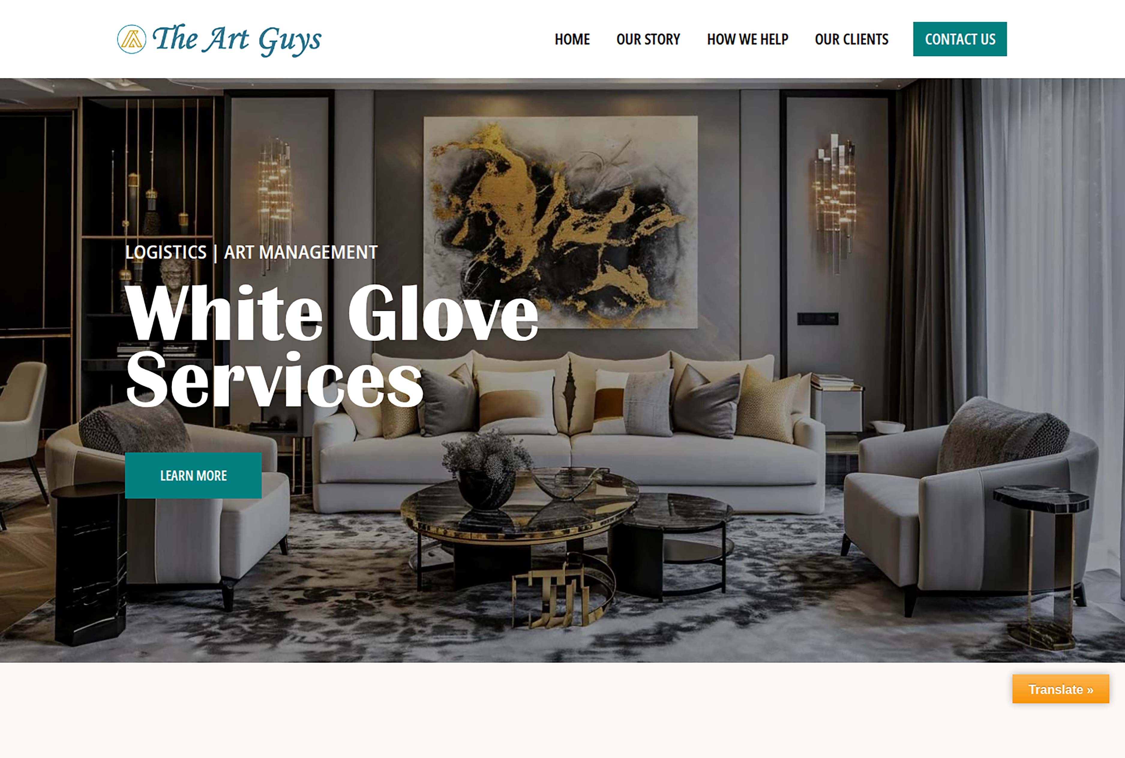 The Art Guys website homepage