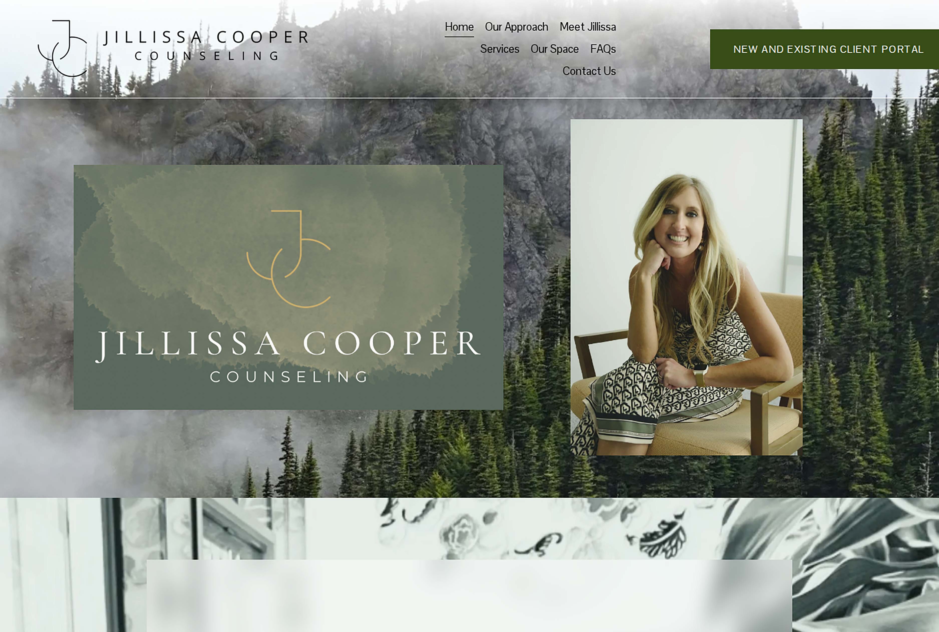 Jillissa Cooper Counseling website homepage